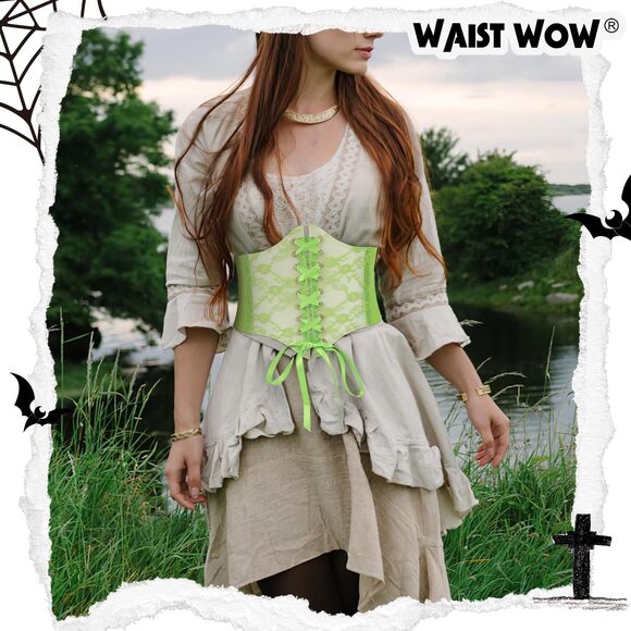 Elastic Corset Belt For Women Costume Wide Lace Up Corset Waist Belt,green 9328 Elastic Corset Belt For Women Costume Wide Lace Up Corset Waist Belt,green 9328
